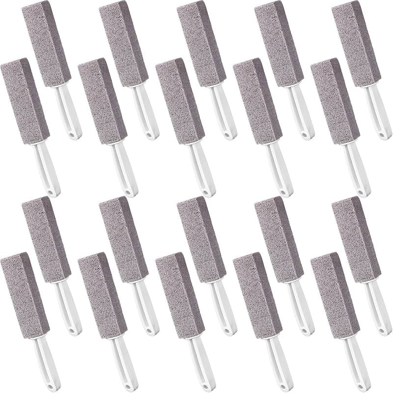 Vesici 20 Pieces Pumice Cleaning Stone with Extra Long Handle Pumice Stone Toilet Bowl Cleaner for Toilet, Bathtubs, Sinks, Swimming Pool, Grills, Kitchen, Household Cleaning - Product Image