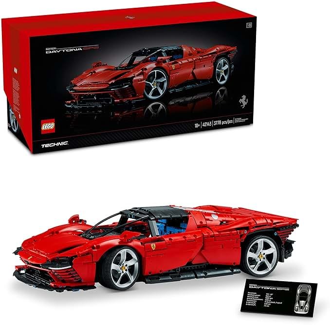 LEGO Technic Ferrari Daytona SP3 42143, Race Car Model Building Kit, 1:8 Scale Advanced Collectible Set for Adults, Ultimate Cars Concept Series, Great Anniversary and Father's Day Gift for Car Lover - Product Image