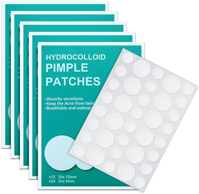 PICcircuit 180 Counts Pimple Patches for Face Hydrocolloid Acne Patches for face Invisible Zit Patches for Face Pimple Patch Acne Spot Treatment Patch Blemish Patches Cover Patches Stickers - Product Image