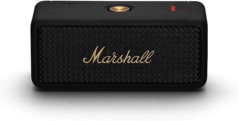 Marshall Emberton II Portable Bluetooth Speaker, Black & Brass - Product Image