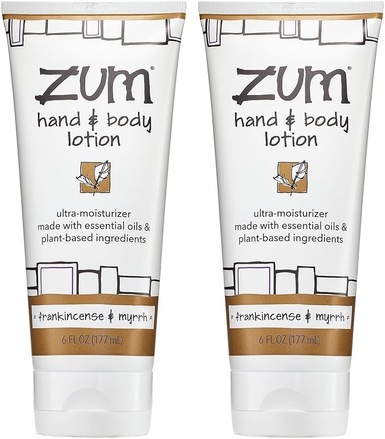 Zum Indigo Wild Hand & Body Lotion - Natural Hand Lotion for Dry Hands - Body Lotion for Women & Men - Body Moisturizers Include Shea Butter - Frankincense & Myrrh Scent - 6 fl oz (2 Pack) - Product Image