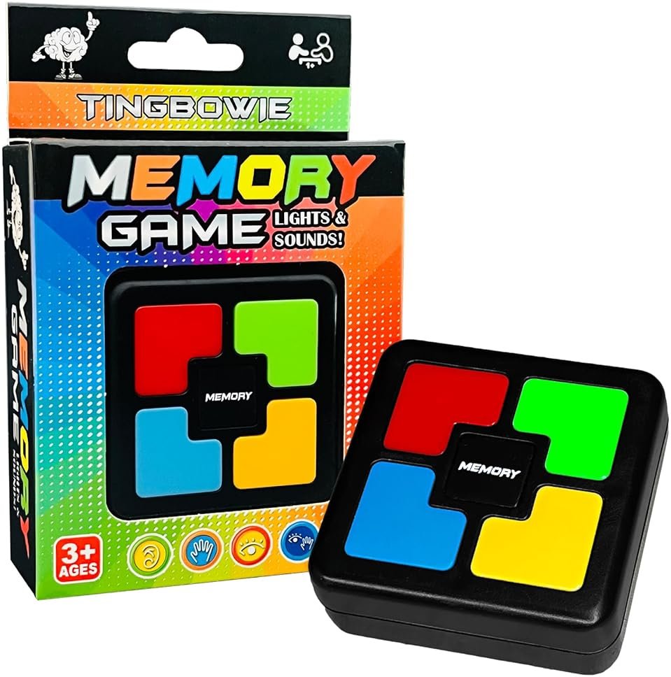 tingbowie Lights Up Memory Game Handheld Electronic Toy, Color Memorizing with Lights and Sounds - Product Image