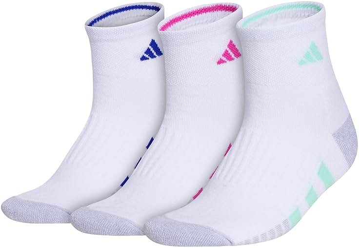 adidas Cushioned Quarter Ankle Socks 3-Pairs Durable & Comfortable - Product Image