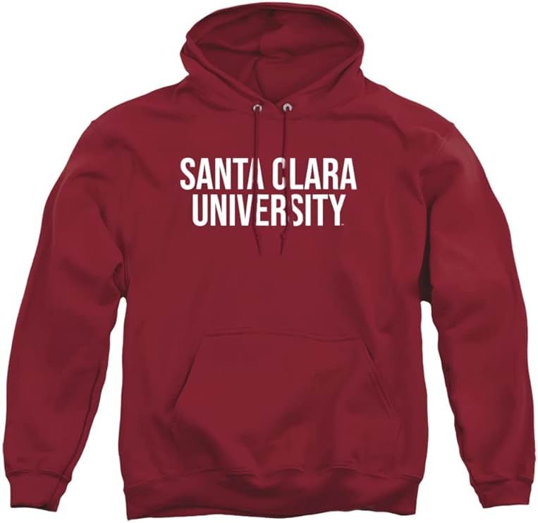 LOGOVISION Santa Clara University Official Stacked Unisex Adult Pull-Over Hoodie - Product Image