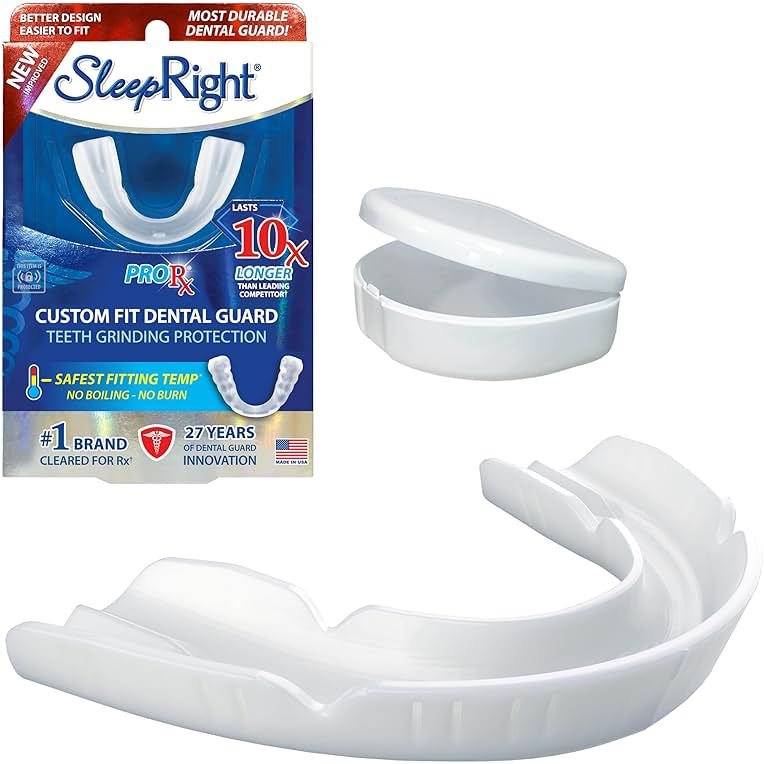 SleepRight ProRx Custom Dental Guard – Mouth Guard for Grinding Teeth at Night, Night Guards for Teeth Grinding, Comfortable Dental Guard for Sleeping, Custom Fit Teeth Grinding Protection - Product Image
