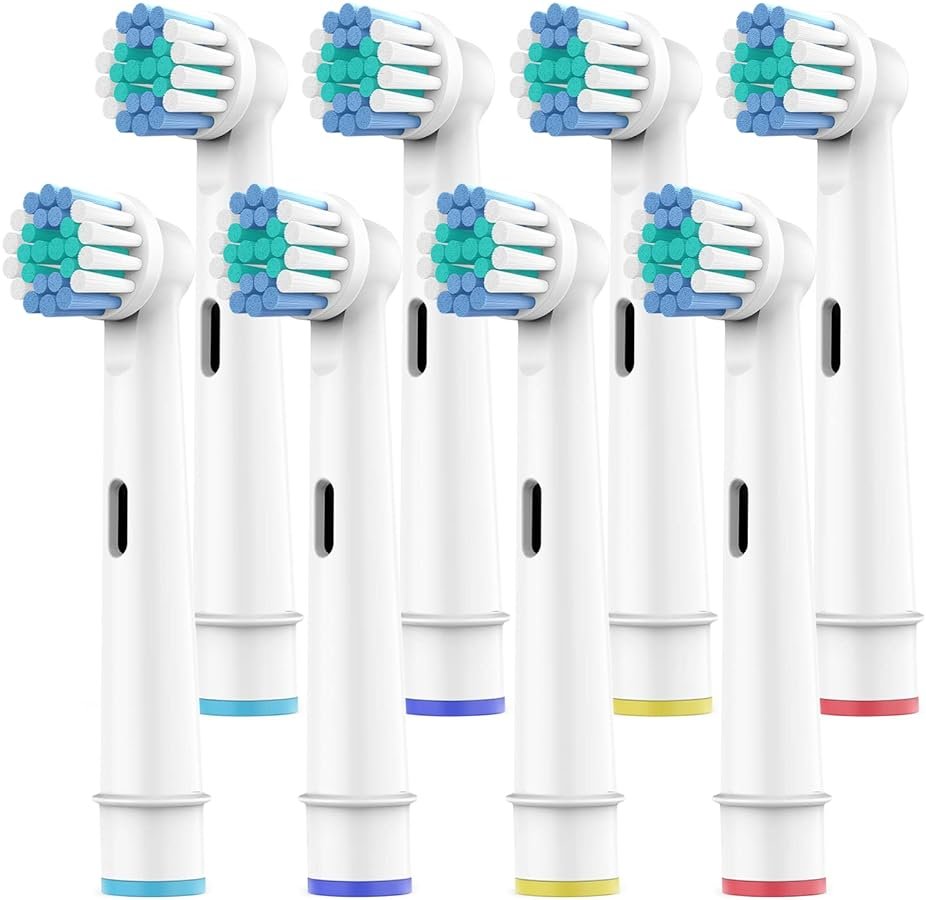 SetSail Toothbrush Heads for Oral B, 8 Pack Professional Electric Toothbrush Replacement Heads Medium Soft Dupont Bristles Replacement Toothbrush Heads Precision Clean Brush Heads Refills - Product Image