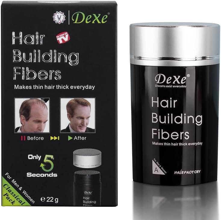 ANMAS RUCCI Dark Brown Colored Hair Building Fibers - Instantly Thicken Thinning Hair for Men and Women - Product Image
