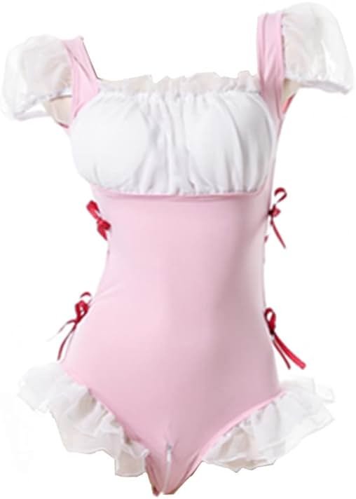 jrswai Anime Swimsuit Cute Cosplay Lingerie Underwear Bodysuit for Women Japanese Cartoon Swimwear - Product Image