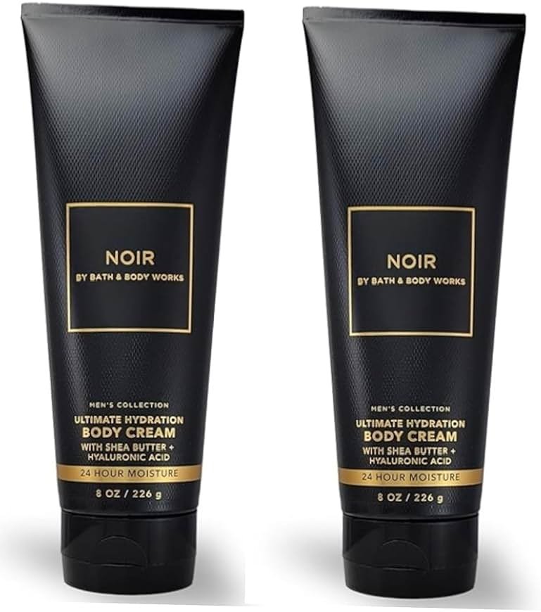 Bath and Body Works Men's Collection Ultimate Hydration Ultra Shea Body Cream 8 Oz 2 Pack (Noir) - Product Image
