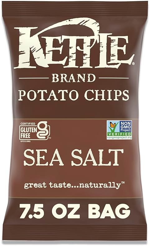 Kettle Foods Sea Salt Potato Chips, 7.5 OZ - Product Image