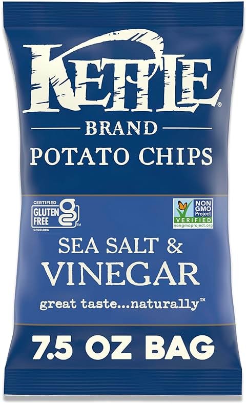 Kettle Foods Sea Salt & Vinegar Potato Chips, 7.5 OZ - Product Image