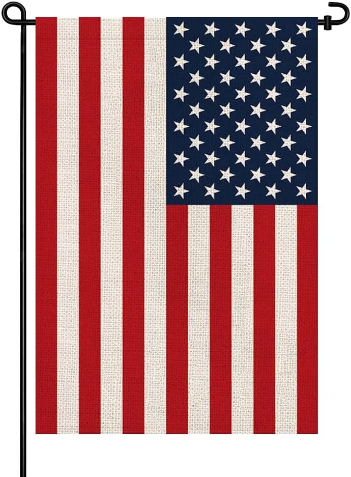American Flag USA Flag, Small American Garden Flags for Yard Patio Porch Independence Day Patriotic Festival Outdoor Decorations - Product Image