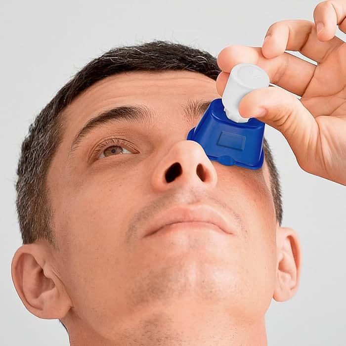 Peermax Drop Smart Eye Drop Guide FDA Registered | Dispenser Aids for Eyedrop | Eye Dropper Cup for Most Eyes Drops Medicine Bottle | Auto Eyedropper Helper Devices for Elderly Applicator Holder (1) - Product Image