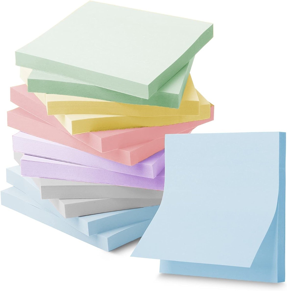 Mr. Pen- Sticky Notes, 3"x3", 12 Pads, 720 Sheets, Morandi Colors, Sticky Notes Bulk, Self-Stick Note Pads, Perfect for Office, School, Home, Study & Organization - Product Image