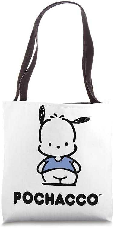 Pochacco Character Front and Back Tote Bag - Product Image