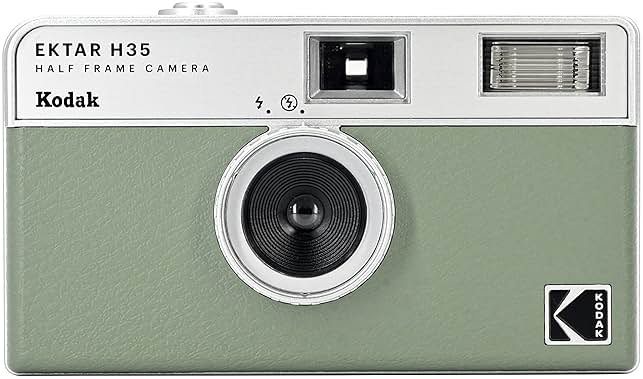 KODAK EKTAR H35 Half Frame Film Camera, 35mm, Reusable, Focus-Free, Lightweight, Easy-to-Use (Sage) (Film & AAA Battery are not Included) - Product Image