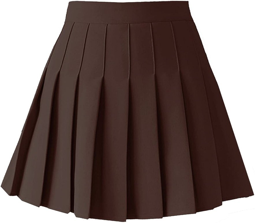 TONCHENGSD Women's High Waist Pleated Mini Skirt Skater Tennis Skirt - Product Image