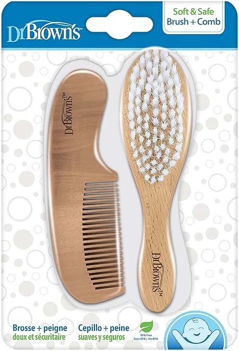 Dr. Brown's Soft and Safe Baby Brush + Comb - Product Image