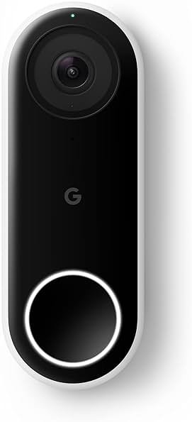 Google Nest Doorbell (Wired) - Formerly Nest Hello - Video Doorbell with 24/7 Streaming - Smart Doorbell Camera for Home with HDR Video, HD Talk and Listen, Night Vision, and Person Alerts - Product Image