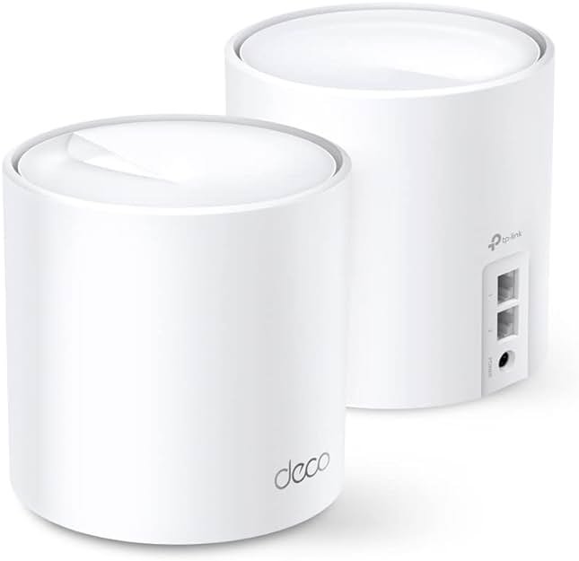 TP-Link Wi-Fi 6 AX3000 Mesh Router System | 2- Mesh Routers | Deco W6000(2-Pack) | 5,000 sq. ft. of WiFi Coverage (Renewed) - Product Image