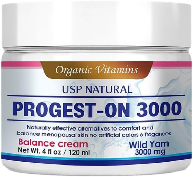 Wild Yam Balancing Cream for Women – with Vitamin E, Coconut Oil & Hyaluronic Acid – 1500mg Natural Extract – Menopause & Skin Support, 4 oz - Product Image
