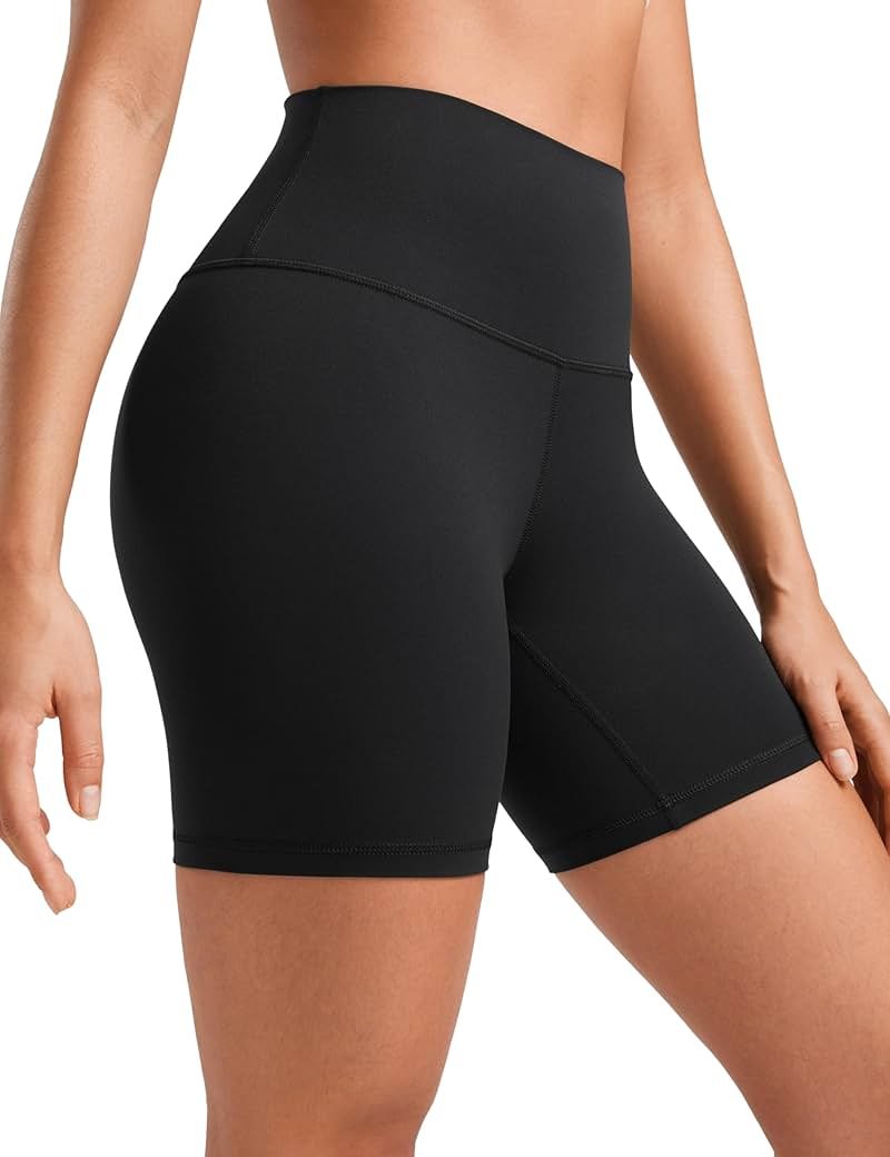 CRZ YOGA ButterLuxe Biker Shorts 6" - High Waisted Workout Running Volleyball Spandex Yoga Womens - Product Image