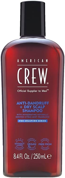 American Crew Anti-Dandruff + Dry Scalp Shampoo for Men, Vegan Formula, Soothes Itch & Eliminates Flakes, Citrus Mint Scent, 8.4 Fl Oz - Product Image