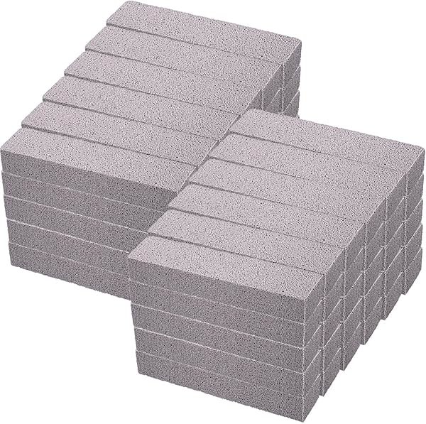 Chengu 60 Pcs Pumice Stone for Cleaning, Pumice Stone Toilet Bowl Cleaner, Scouring Pumices Sticks Bulk for Pool, Hard Water Rings, Rust Stains, Calcium Buildup, Bathroom, Grills, 5.9 x 1.4 x 0.9 in - Product Image