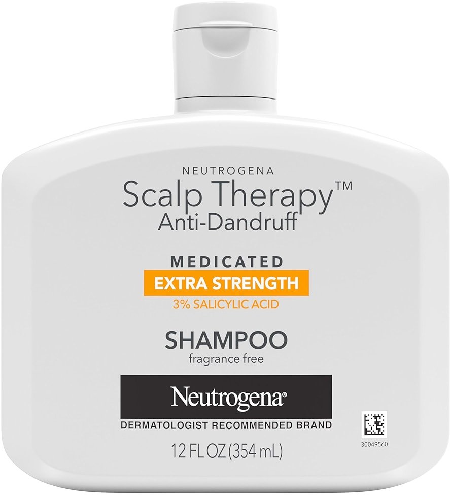 Neutrogena Scalp Therapy Anti-Dandruff Extra Strength Medicated Shampoo with 3% Salicylic Acid, Helps Prevent, Fight, & Control the Recurrence of Dandruff, Fragrance Free, 12 fl. oz - Product Image