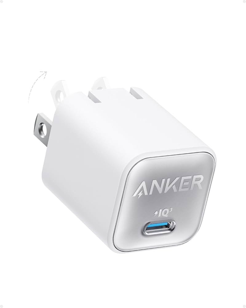 Anker Nano Phone Charger, 30W Portble and Foldable USB C GaN Charger | For iPhone 17/17 Plus/17 Pro Max/16/16 Plus/16 Pro Max/15 Pro Max, Galaxy, iPad, and MagSafe-Compatible Accessories - Product Image