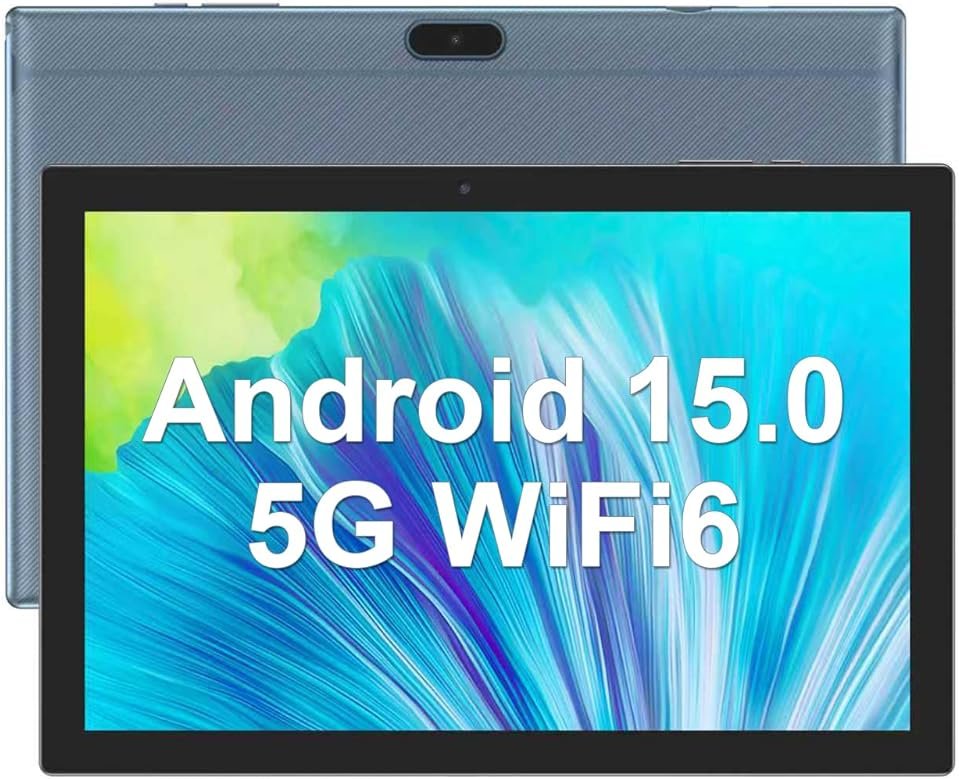 Android 15 Tablet 10 Inch Tablet, DDR4 8GB RAM 32GB Storage Tablets, Support 1TB Expand 2MP+8MP Dual Camera 10 IN Tab, WiFi6 Bluetooth 6000mAh Battery, 1280*800 10.1'' IPS HD Touch Screen Tableta. - Product Image