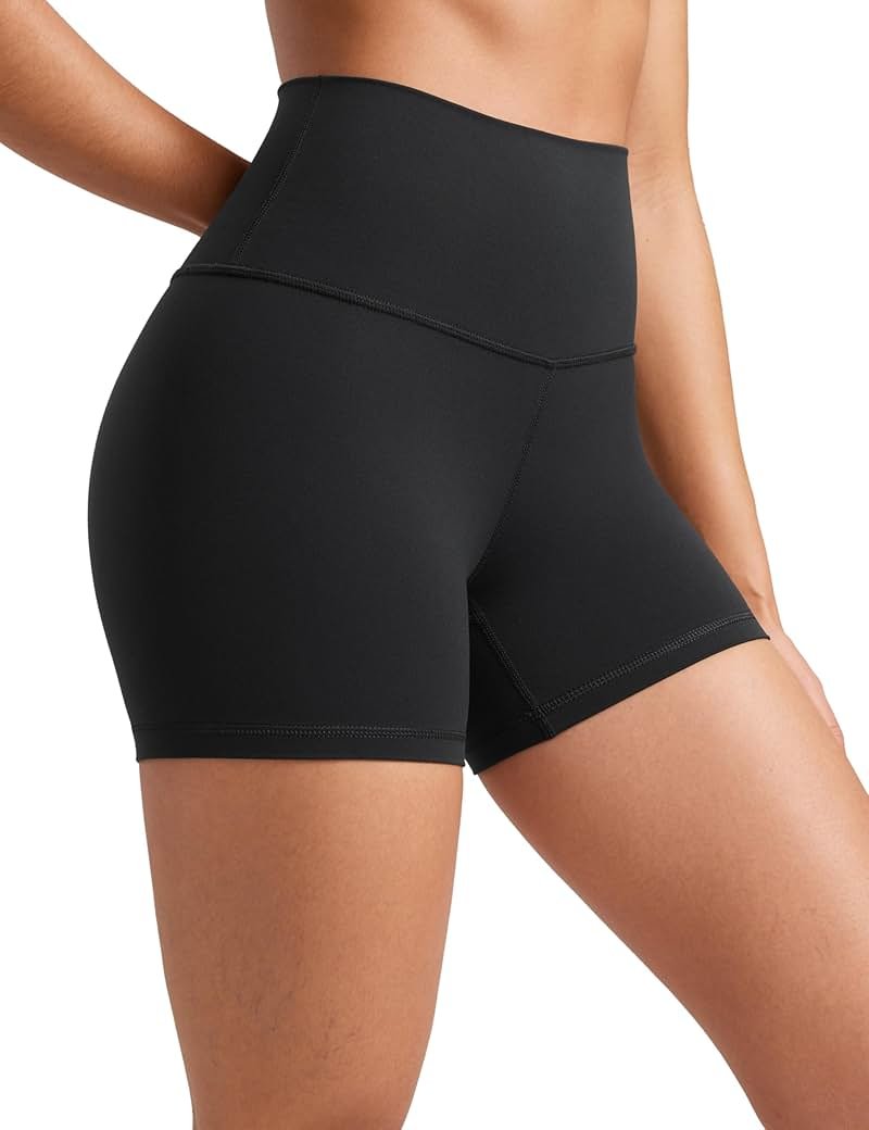 CRZ YOGA Butterluxe Biker Shorts 4'' - High Waisted Booty Workout Volleyball Yoga Womens Spandex - Product Image