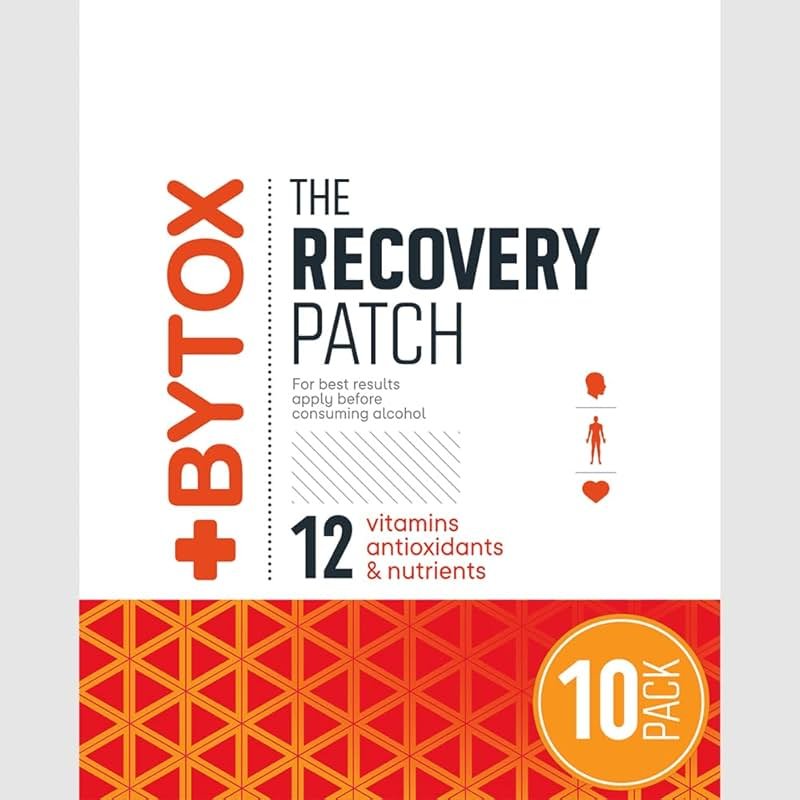 Bytox Recovery Patches with 12 Active Ingredients | Vitamin Patch with Nutrients, Antioxidants, & Hydration Support for Active Lifestyles | Up to 24-Hour Action | Made in the USA - Product Image