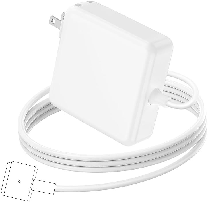 Mac Book Air Charger Replacement, 45W Power T-tip Magnetic DC Connector Adapter for Mac Book Air 11 inch and 13 inch (Between 2012-2017) - Product Image