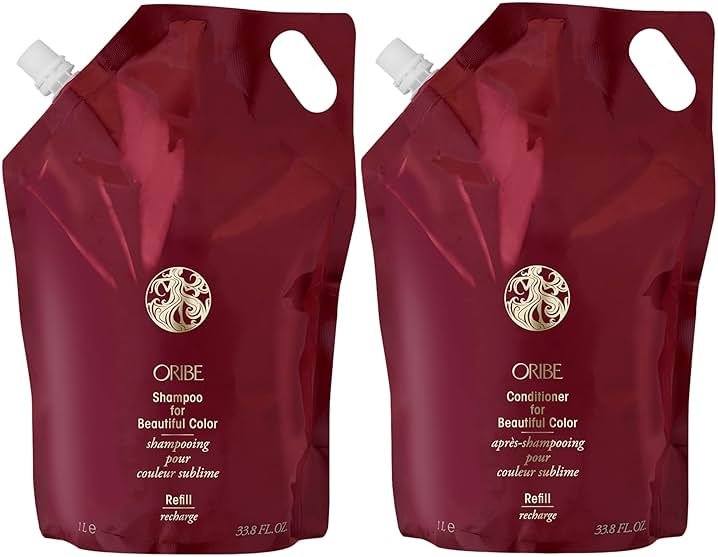 ORIBE Shampoo and Conditioner for Beautiful Color Liter Refill Bundle - Product Image
