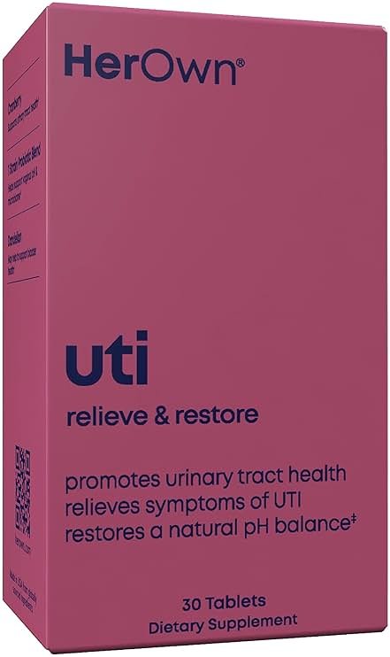 her own UTI, Helps Restore pH Balance, Supports Vaginal Flora and Balance, Promotes Urinary Health, 7 Strain Probiotic Blend, Shelf Stable, Gluten and Soy Free, Vegan, 30 Capsules, 30 Servings - Product Image