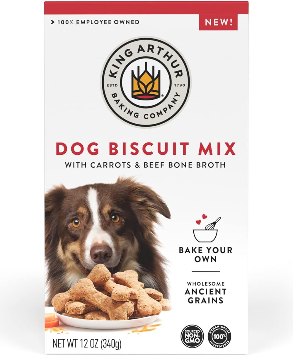King Arthur Dog Biscuit Mix, Beef Bone Broth & Carrot, Homemade Dog Treats, 12 Oz - Product Image