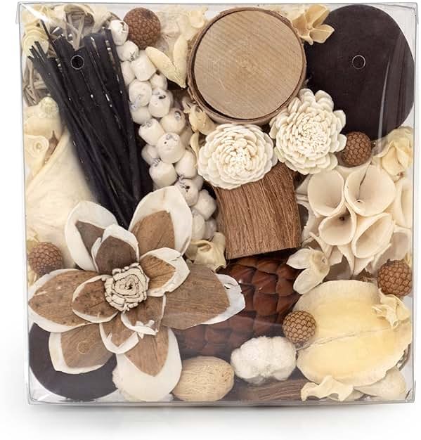 ANDALUCA Maison Box Fragrance Potpourri Decorative Vase & Bowl Filler Home Décor (Coconut Sandalwood) - Product Image