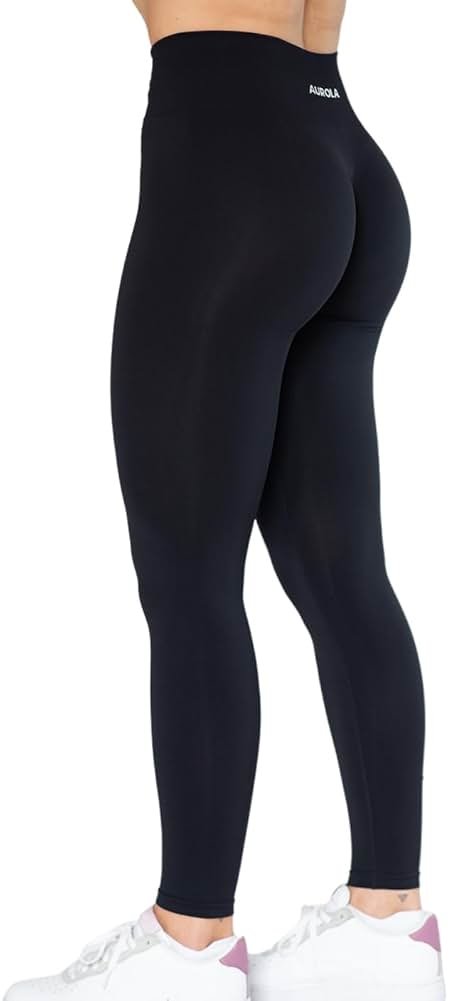 AUROLA Dream Collection Workout Leggings for Women High Waist Seamless Scrunch Athletic Running Gym Fitness Active Pants - Product Image