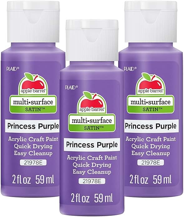 Apple Barrel Acrylic Paint, Princess Purple (Pack of 3) 2 oz, 21978EA- (Pack of 3) - Product Image