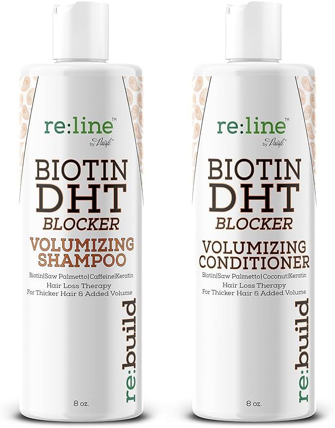 NATURAL Volumizing Shampoo and Conditioner for Hair Growth - DHT Blocking Formula with Biotin for Thinning Hair and Hair Loss Prevention for Men & Women - Product Image