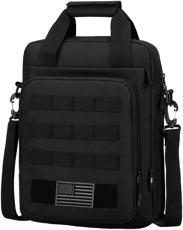 ZHIERNA Tactical Messenger Bag, Tactical Briefcase Laptop Bag Heavy Duty MOLLE Shoulder Pack Handbag for Men(Patch Included) - Product Image