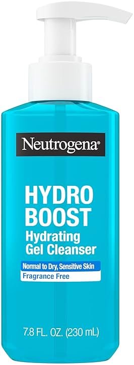 Neutrogena Hydro Boost Hydrating Gel Cleanser, Daily Face Wash for Sensitive Skin, Gentle Foaming Facial Cleanser, Noncomedogenic, Alcohol- and Fragrance-Free Hyaluronic Acid, 7.8 fl oz - Product Image