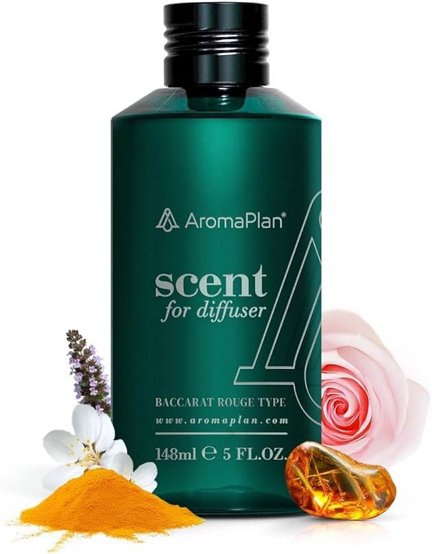 AromaPlan Hotel Scents Inspired by Baccarat Rouge 5 Fl Oz (148ml), Home Luxury Aroma & Hotel Fragrance Diffuser Oil for Aromatherapy- USA Made, Bigger Bottle, Bolder Aroma & Longer Lasting - Product Image