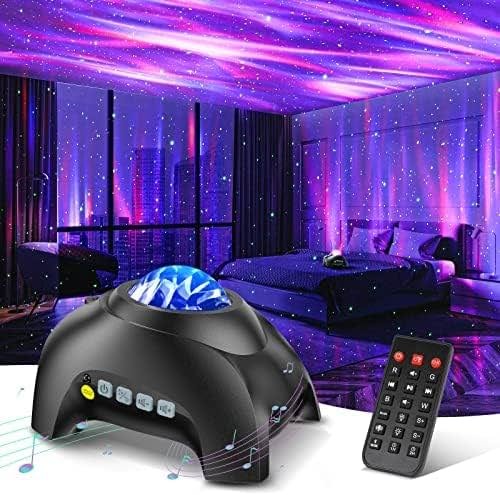 Northern Galaxy Light Aurora Projector with 33 Light Effects, LED Star Projector for Bedroom Nebula Lamp, Remote Control, White Noises, Bluetooth Speaker for Parties - Product Image