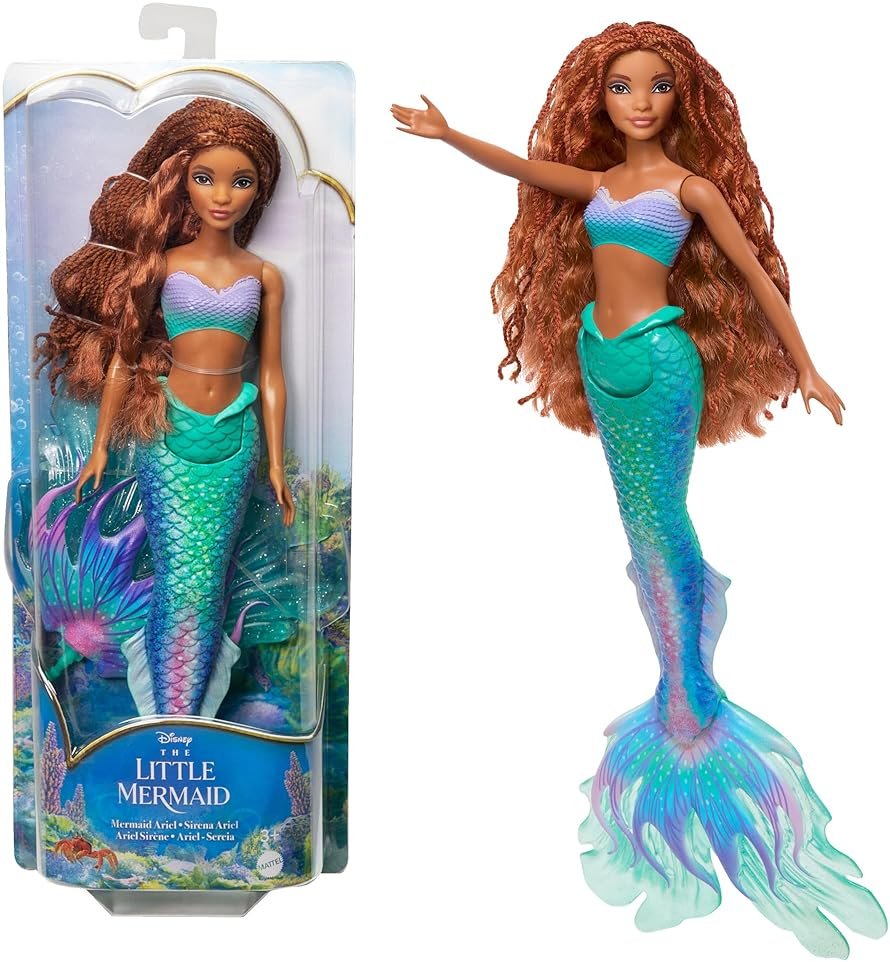 Mattel Disney Toys, Ariel Fashion Doll with Signature Outfit, Inspired by Disney’s The Little Mermaid Movie - Product Image