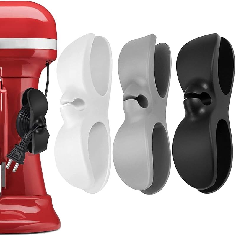 Kitchen Appliance Cord Winder 3 Pack,Cord Organizer Cord Holder Cord Wrapper Appliance Cord Organizer Stick On Tidy Wrap Cable Hider for Coffee Maker Mixer Air Fryer and Pressure Cook - Product Image