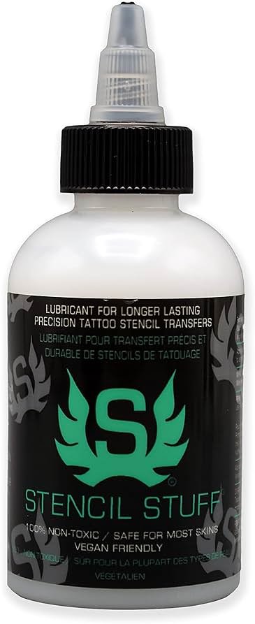 Stencil Stuff Tattoo Stencil Transfer Gel – 4oz Tattoo Stencil Transfer Solution – Vegan-Friendly Stencil Gel – Fast-Drying and Long-Lasting – Clean and Easy Application - Product Image