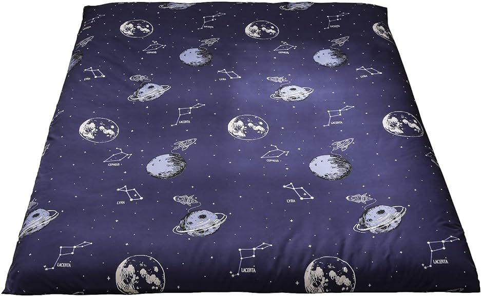 MAXYOYO Mattress Cover for Traditional Japanese Futon Mattress, Futon Floor Mats Cover with Zipper, Super Soft and Machine Washable, Space Adventure, Queen - Product Image
