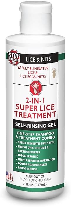 Stop Bugging Me Maximum Strength Lice Treatment Shampoo for Lice & Eggs – Fast-Acting, All-Natural, Poison Free | Indoor Use | Gel Shampoo | 8 oz - Product Image